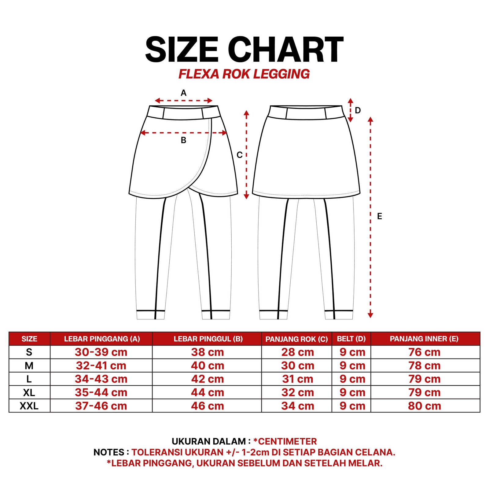 jerjhon rok sport wanita flexa